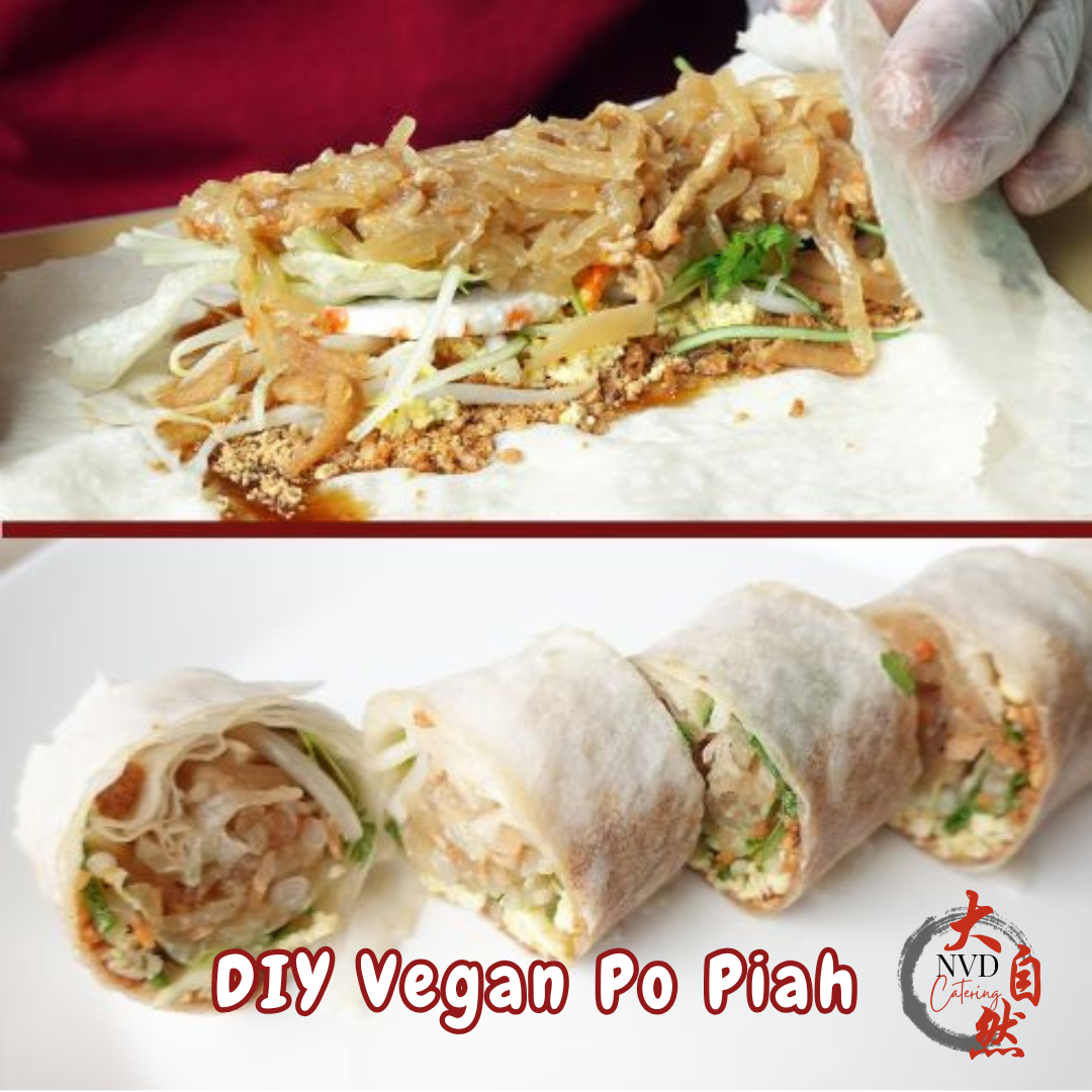Traditional vegan popiah platter